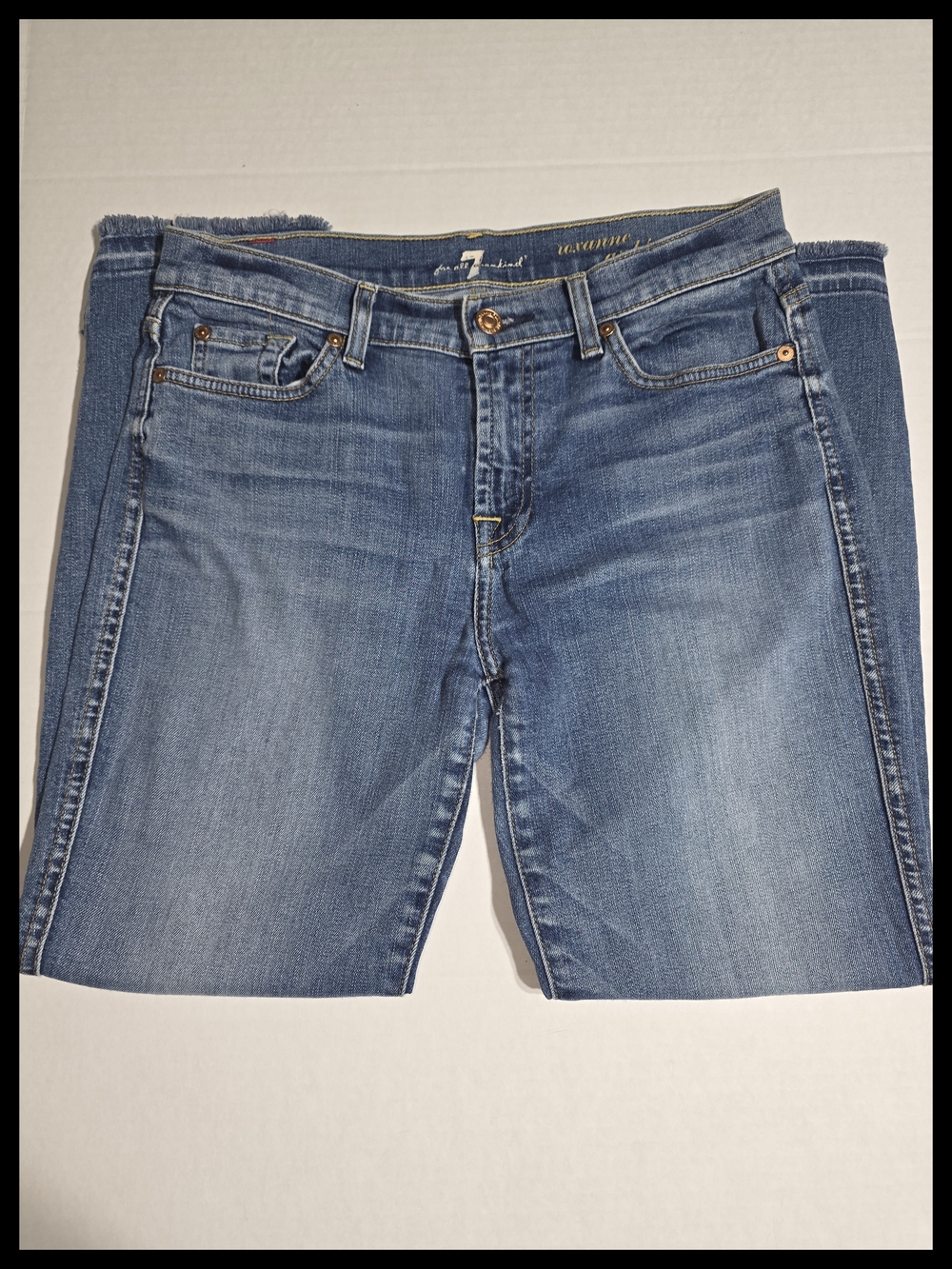 7 For All Mankind Size 28" Blue Skinny Jeans